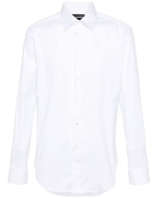 Emporio Armani classic-collar poplin shirt