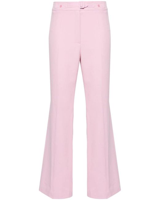 Maje belted straight-leg trousers
