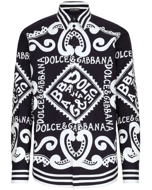 Dolce & Gabbana logo-print poplin shirt