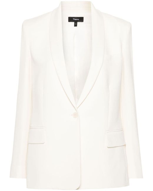 Theory crepe single-breasted blazer