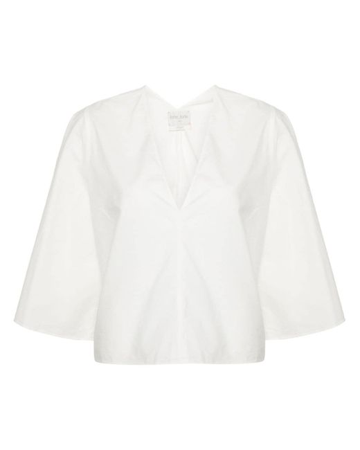 Forte-Forte poplin bell-sleeves blouse