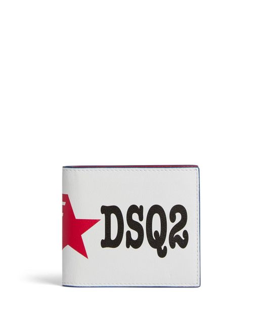 Dsquared2 logo-print leather wallet