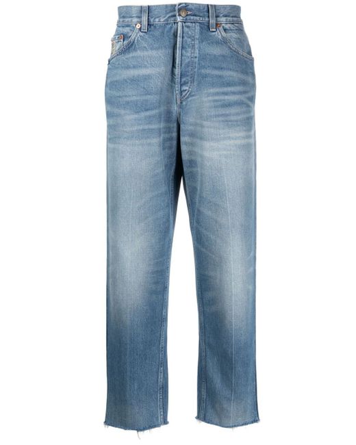 Gucci logo-patch straight-leg jeans