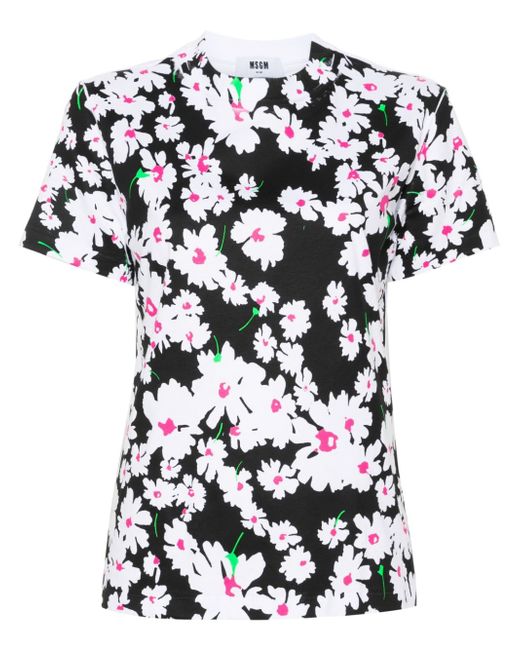 Msgm floral-print T-shirt