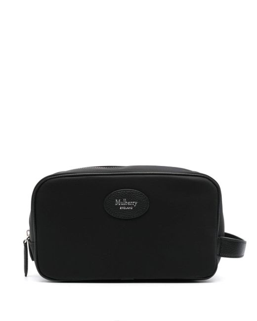 Mulberry Heritage logo-patch wash bag