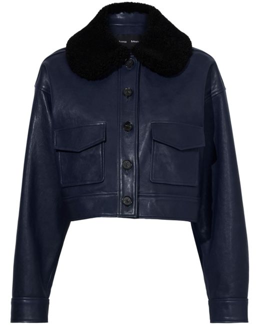 Proenza Schouler Judd shearling-collar leather jacket