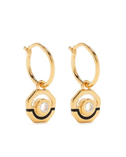 Missoma hexagonal-charm small hoop earrings
