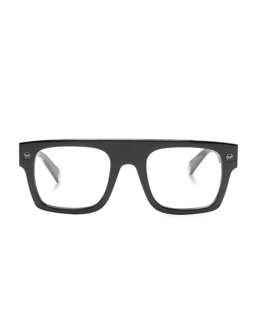 Philipp Plein square-frame logo-engraved glasses