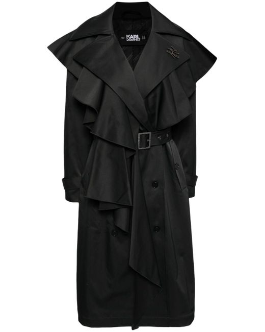 Karl Lagerfeld ruffled trench coat