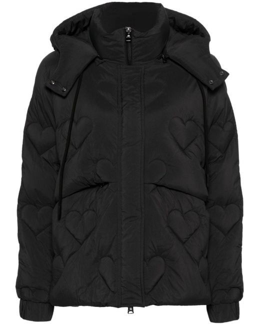 Bimba Y Lola hooded heart-quilted puffer jacket