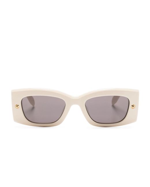 Alexander McQueen stud-detailing rectangle-frame sunglasses