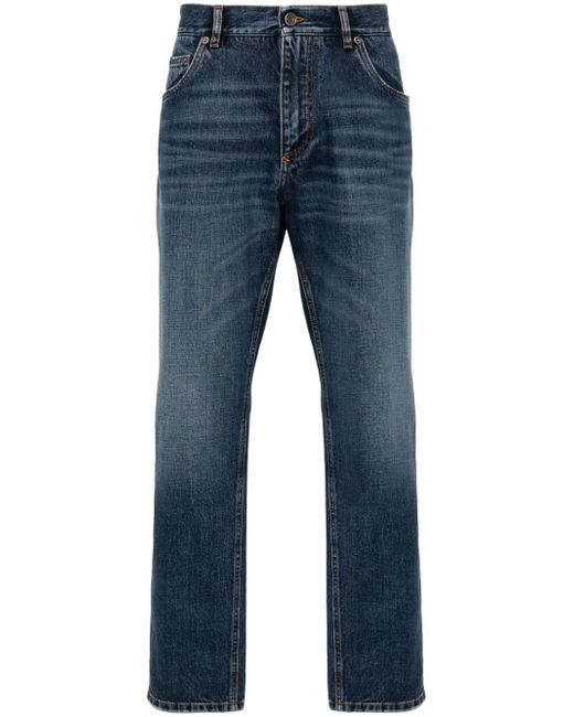 Dolce & Gabbana logo-plaque straight-leg jeans