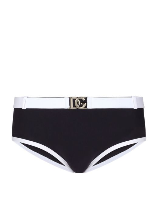 Dolce & Gabbana David logo-buckle swimming trunks