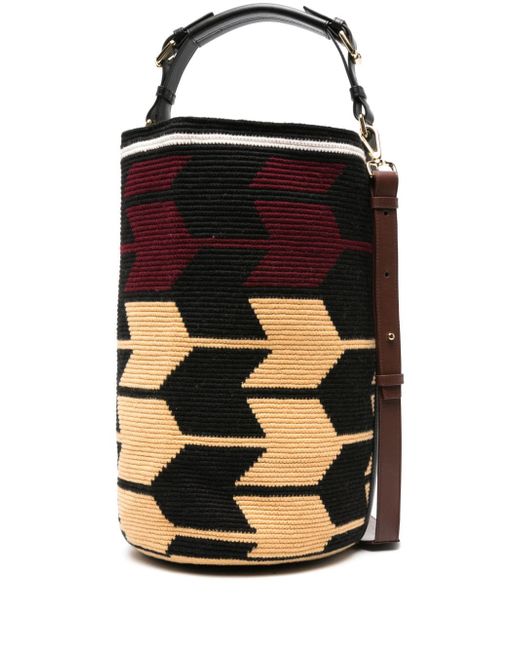 Colville maxi Cylinder arrow-woven tote bag