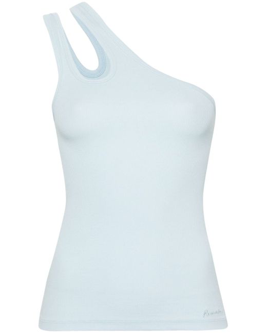 Remain one-shoulder fine-ribbed top
