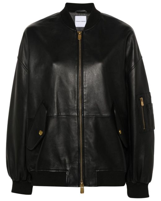 Pinko leather bomber jacket
