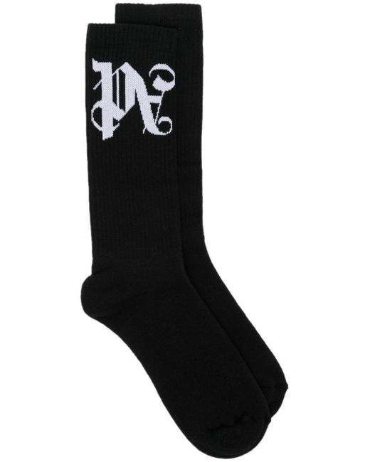 Palm Angels monogram-jacquard socks