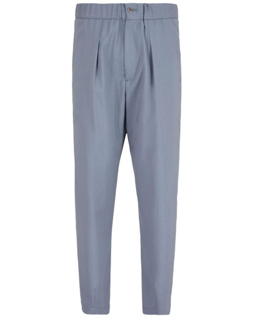 Giorgio Armani pleat-detail elasticated-waistband trousers