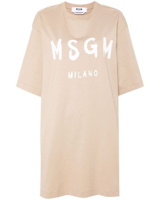 Msgm logo-print T-shirt dress