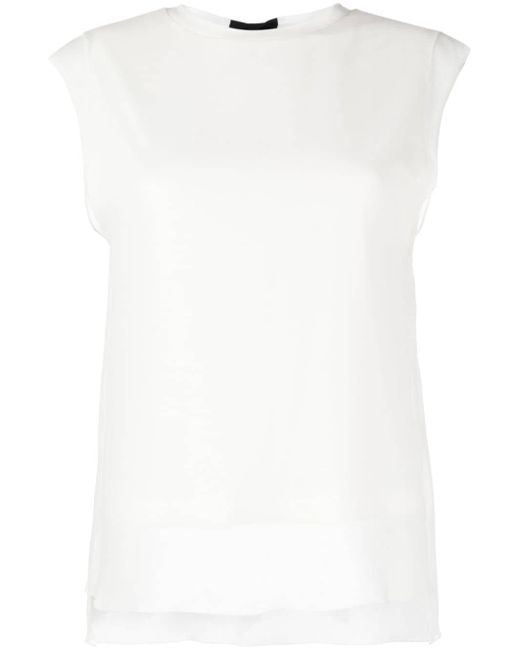 Undercover pussy-bow sleeveless blouse