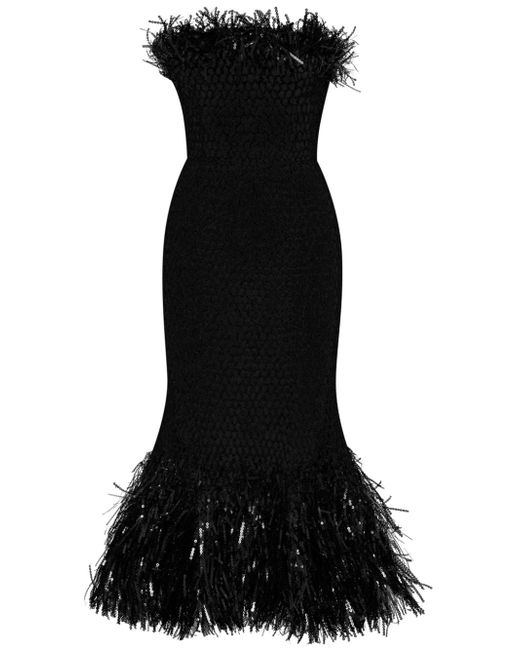 Oscar de la Renta sequin-embellished tulle dress