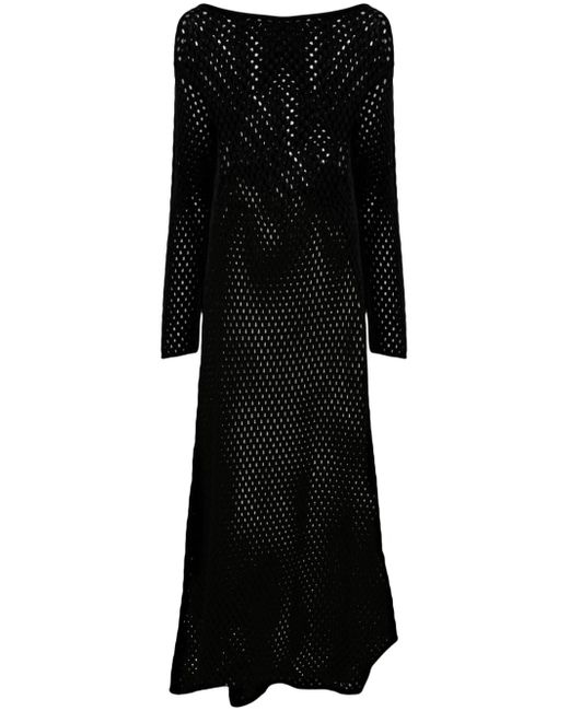 Semicouture open-knit maxi dress