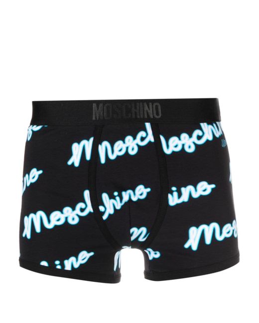 Moschino logo-print stretch-cotton boxers