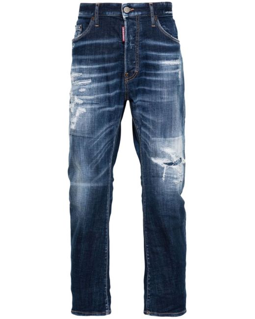 Dsquared2 distressed washed-denim jeans