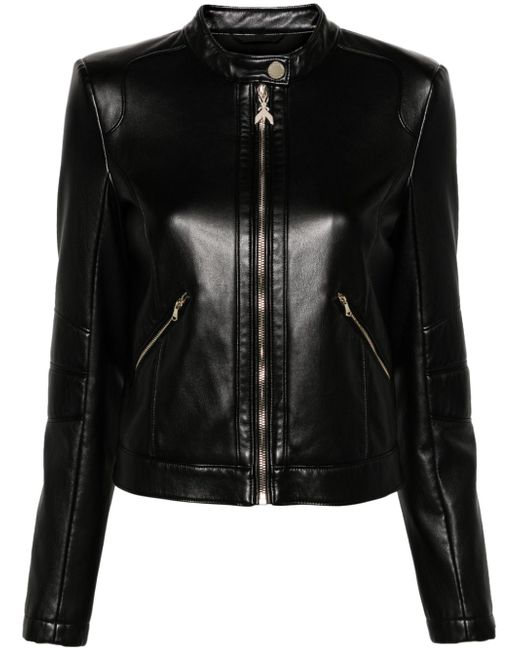 Patrizia Pepe panelled faux-leather jacket