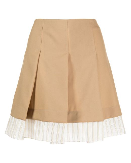 Marni panelled pleated miniskirt