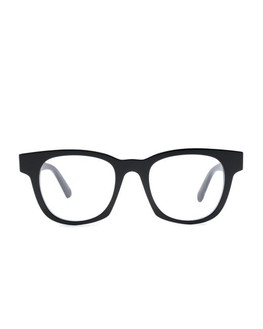 Moncler logo-plaque wayfarer-frame glasses