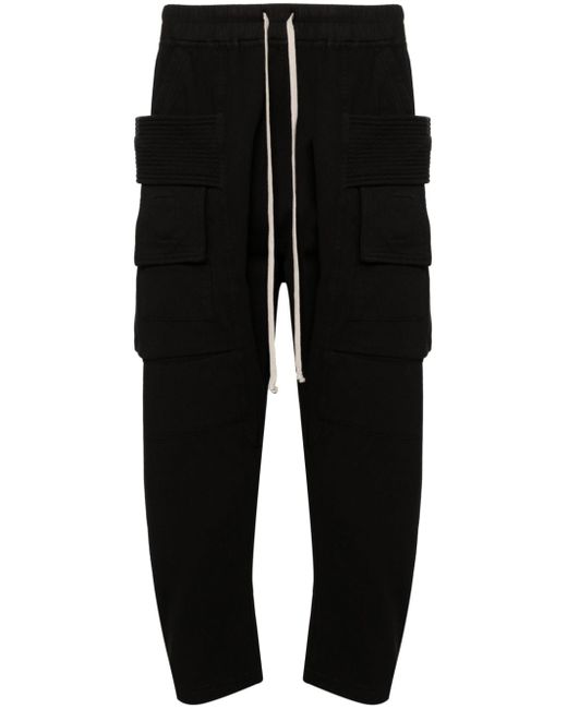 Rick Owens DRKSHDW Creatch cropped cargo track pants