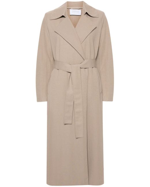 Harris Wharf London notched-lapel belted trench coat