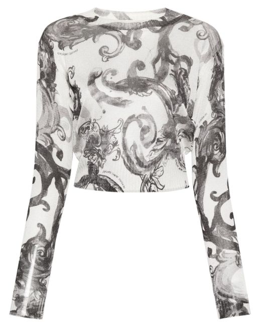 Versace Jeans Couture Watercolour Couture fine-knit top