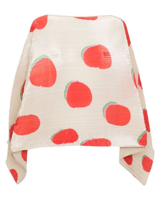 Pleats Please By Issey Miyake Bean Dots Madame-T pleated scarf