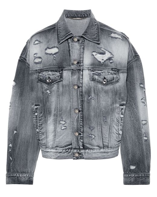 Dolce & Gabbana ripped-detail denim jacket