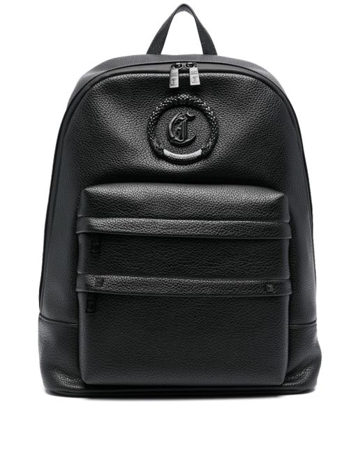 Just Cavalli appliqué-logo mesh-panel backpack