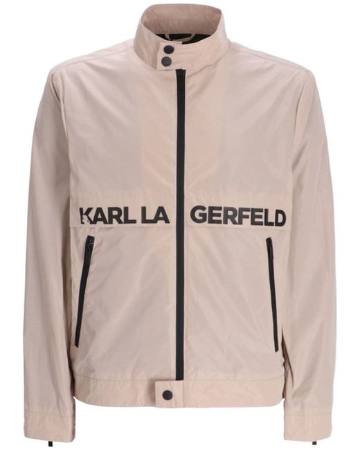 Karl Lagerfeld logo-print lightweight jacket