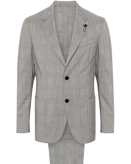 Lardini Prince-of-Wales-check wool suit