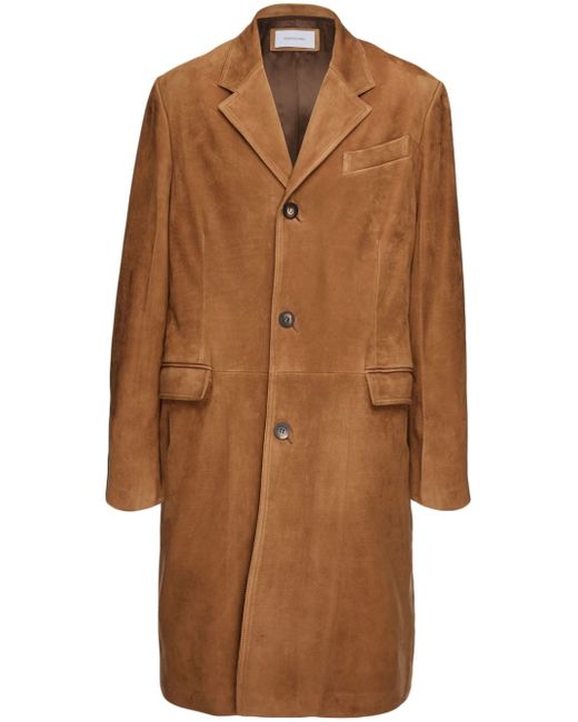 Ferragamo single-breasted leather coat