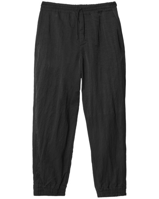 Burberry crinkled-finish straight-leg trousers