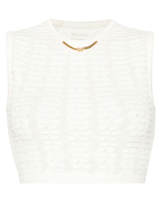 Palm Angels chain-embellished knitted vest