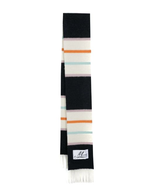 Marni striped alpaca-blend scarf