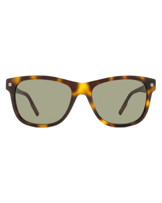 Z Zegna tortoiseshell-effect rectangle-frame sunglasses