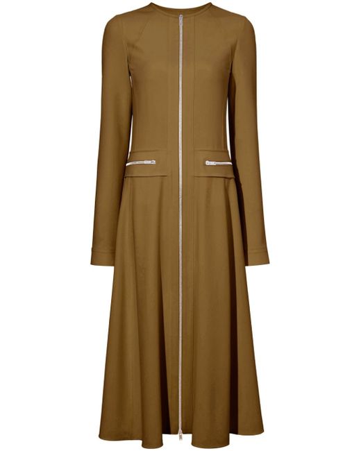 Proenza Schouler zipped-pocked long-sleeved midi dress