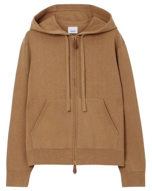 Burberry zip-up knitted hoodie