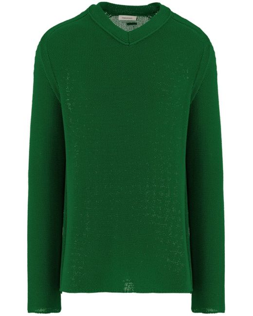 Ferragamo V-neck cotton-blend jumper