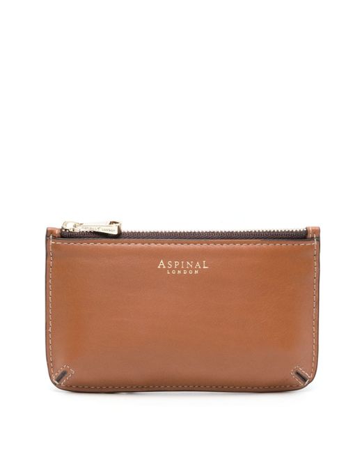 Aspinal of London logo-print leather wallet