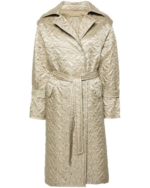 Moncler detachable-sleeves quilted midi coat