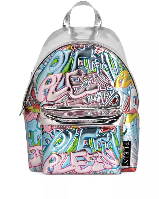 Philipp Plein Bombing Graffiti metallic backpack